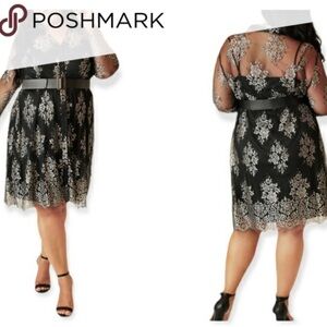 Marée pour toi belted lace dress
